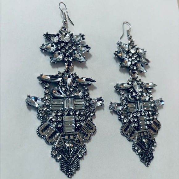 Sample Sale ! 5 Star Rated New Boho Statement Rhinestone Statement Earrings - Picture 5 of 6